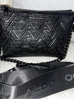 Aldo Black Quilted Crossbody Bag with Chain Strap